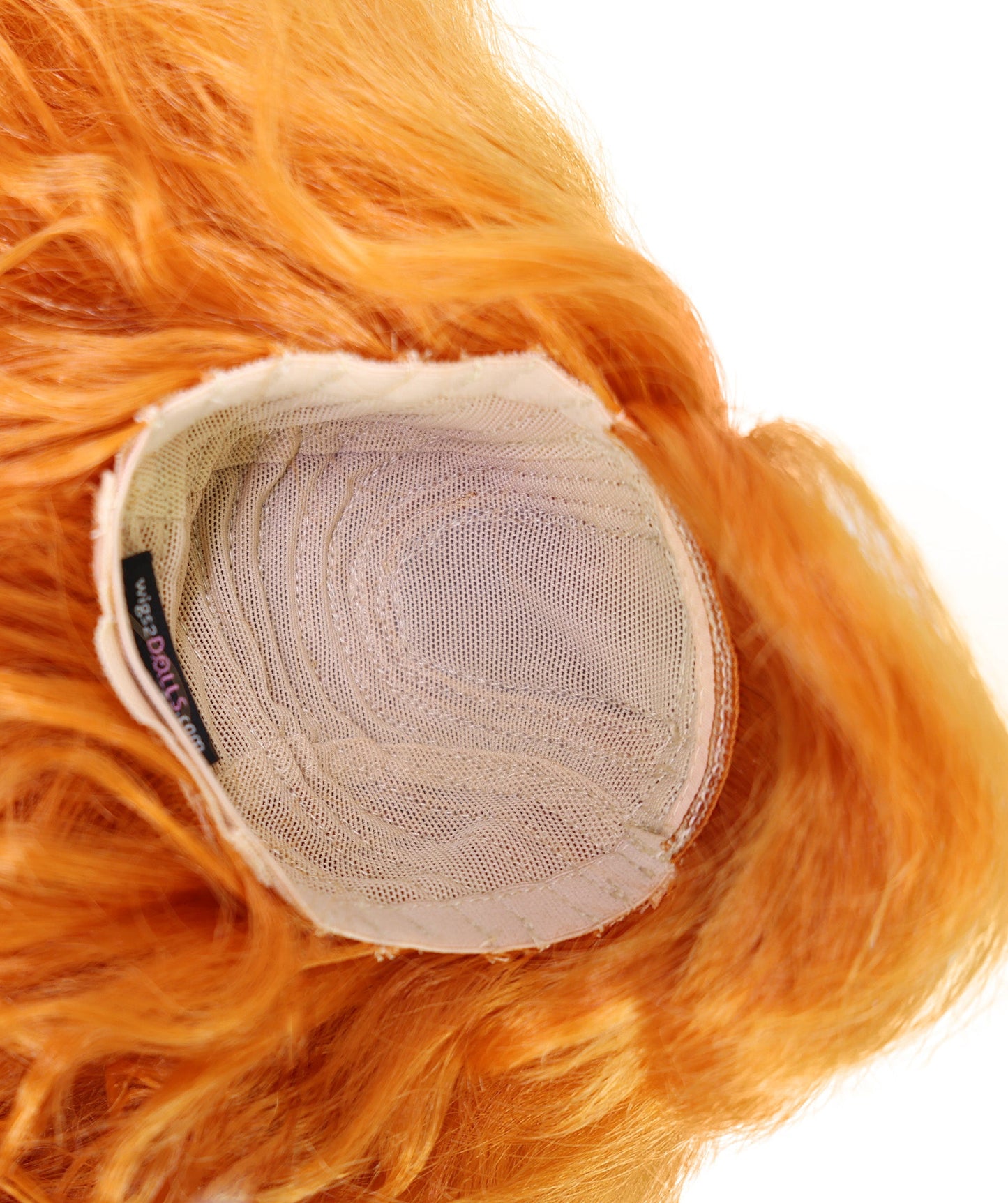 Wigs2you B-203 9インチドール用ロングウィッグ|オレンジ耐熱合成繊維使用|通常キャップ付き|ハンドメイドドール、玩具修復、ミニフィギュア、クラフトに最適|柔らかく絡まりにくい、スタイリング簡単なヘアピース