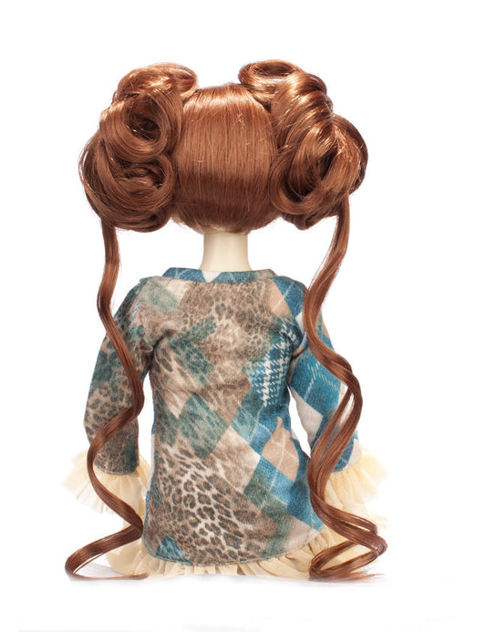 トレズの大きなバンに大きなカールがある人形のウィッグ W-713 ミディアムオーバンの色