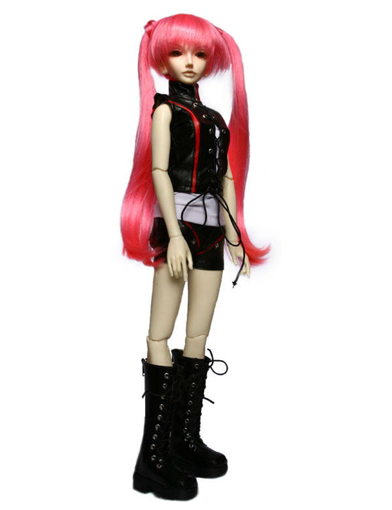 人気のあるアニメスタイルのロングな細いポニーテールがある人形のウィッグ W-613、あなたの人形の清純な印象のためのもの。