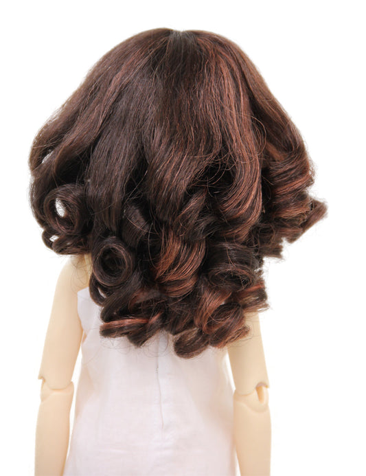 ミディアムカーリー ドールウィッグ WD60-020 かわいらしいウィッグスタイル、色、テクスチャの入り組んだ世界を発見し、愛するドールを魅力的な装飾品で最大のポテンシャルを引き出す