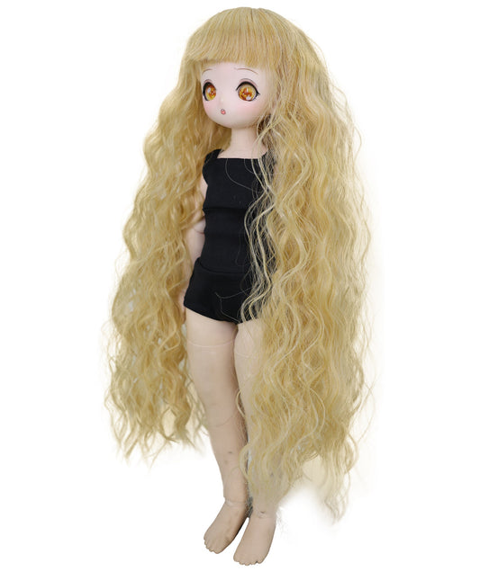 Wigs2you WD40-028 ドールヘアウィッグ、1/3サイズ BJDドール用ウィッグ ライトブロンド カーリー 14インチ 合成繊維