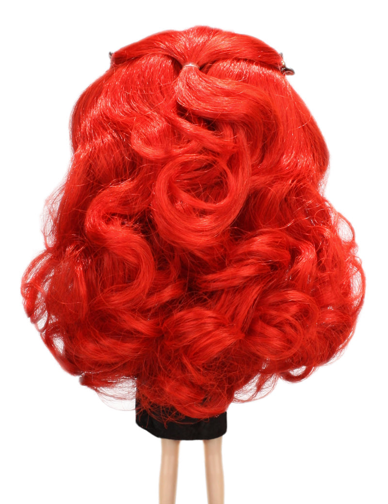 BDドールウィッグ 大きいウェーブスタイル 少しだけ長い前髪を後ろにくくって清潔的!クリップ付! B-138