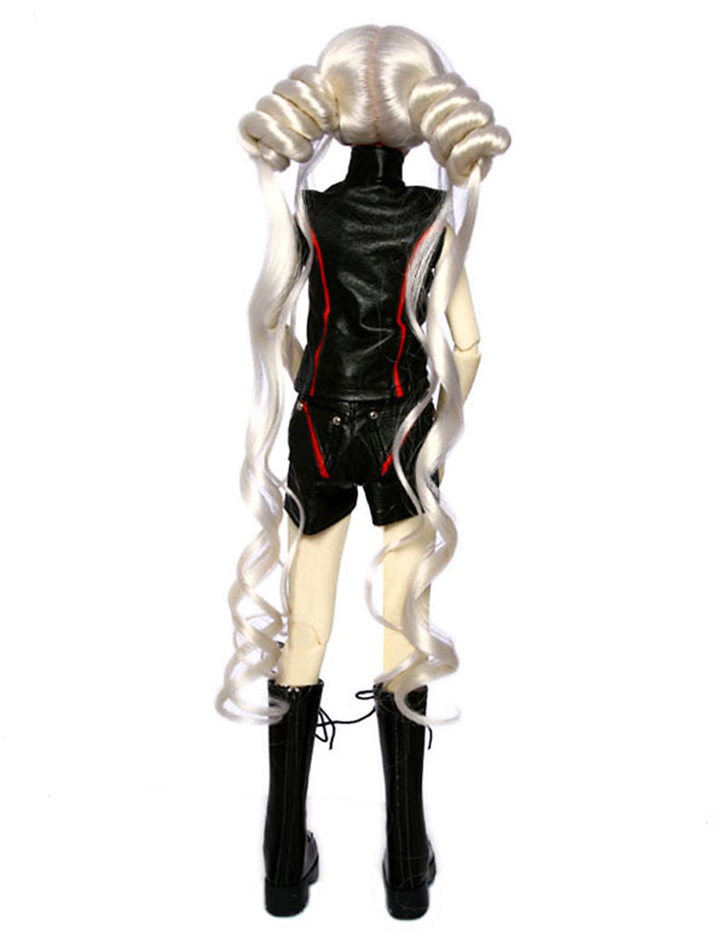 ロングポニーテールスタイルの人形のウィッグ W-617、プラチナブロンドで、異なるルックスにぴったりの完璧なスタイル