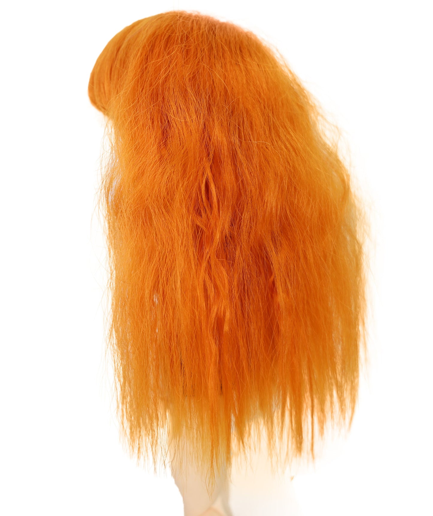 Wigs2you B-203 9インチドール用ロングウィッグ｜オレンジ耐熱合成繊維使用｜通常キャップ付き｜ハンドメイドドール、玩具修復、ミニフィギュア、クラフトに最適｜柔らかく絡まりにくい、スタイリング簡単なヘアピース