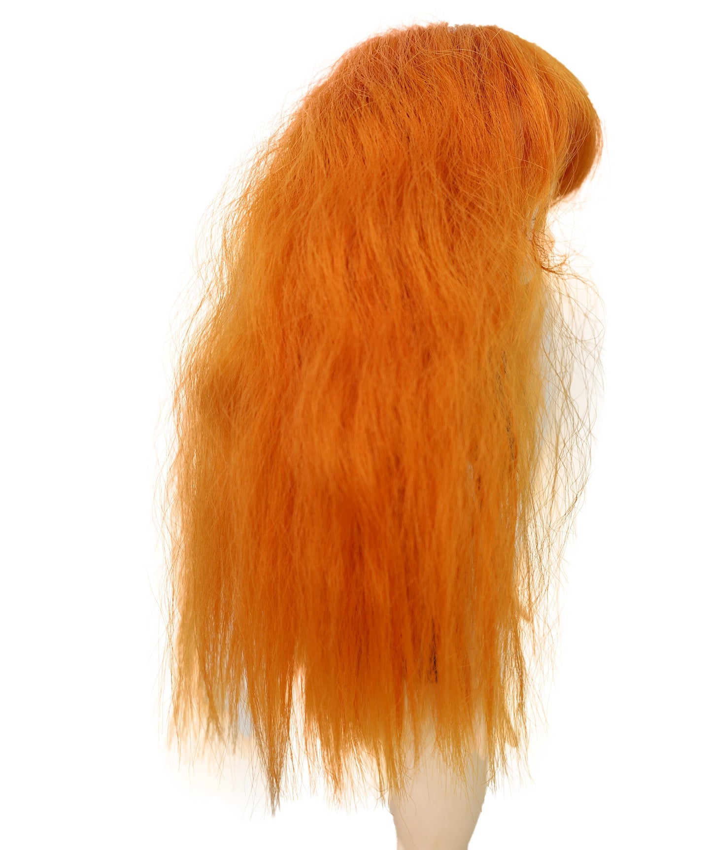 Wigs2you B-203 9インチドール用ロングウィッグ｜オレンジ耐熱合成繊維使用｜通常キャップ付き｜ハンドメイドドール、玩具修復、ミニフィギュア、クラフトに最適｜柔らかく絡まりにくい、スタイリング簡単なヘアピース