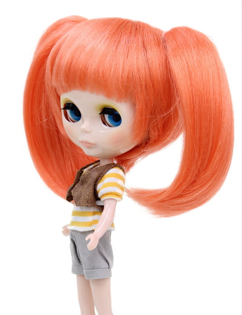 ミディアムなすらりとしたバングス ラブリーベビースタイルのドールウィッグ B-155 ポニーテール ファンシーな純潔な外観とフィール