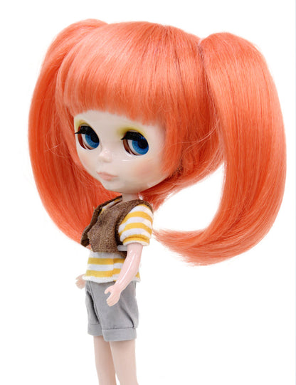 ミディアムなすらりとしたバングス ラブリーベビースタイルのドールウィッグ B-155 ポニーテール ファンシーな純潔な外観とフィール
