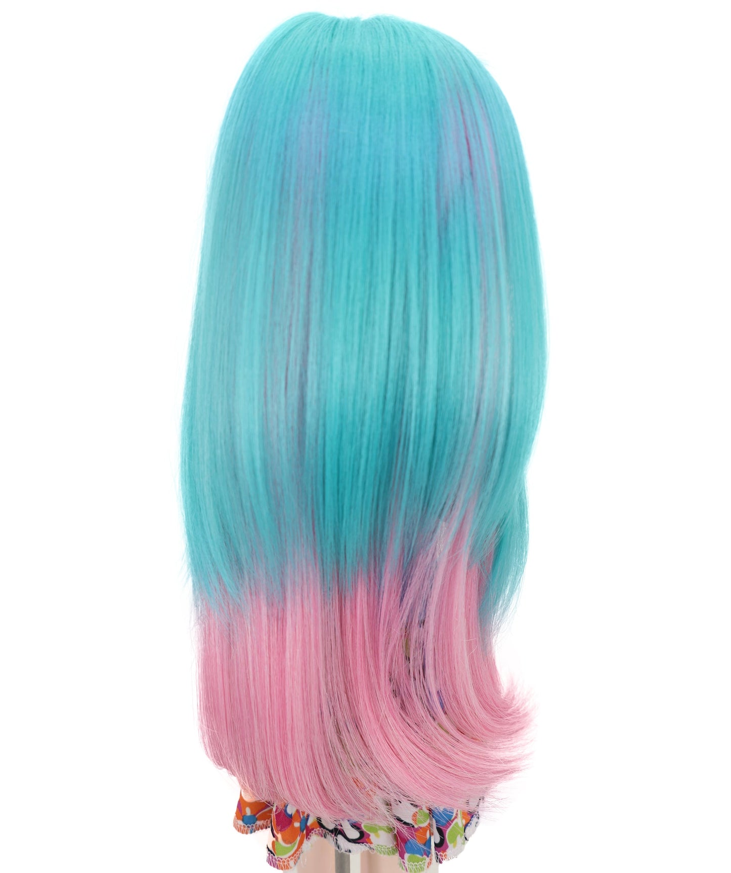 Wigs2you B-236 （ティール、ピンク、ブロンドのストライプ） - 14インチの長い人形用ウィッグ、合成人形用ウィッグイベント