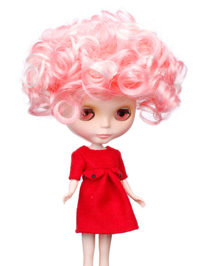 限定版の手間のかからないアップスタイルの人形のウィッグ B-103、カールの質感で柔らかな仕上がり