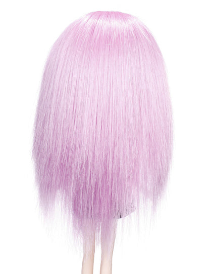 この光沢のある髪の毛の重なりスタイルのロング人形のウィッグ B-114、形状と質感が顎のラインを引き立て、全体のスタイルを美しく仕上げます