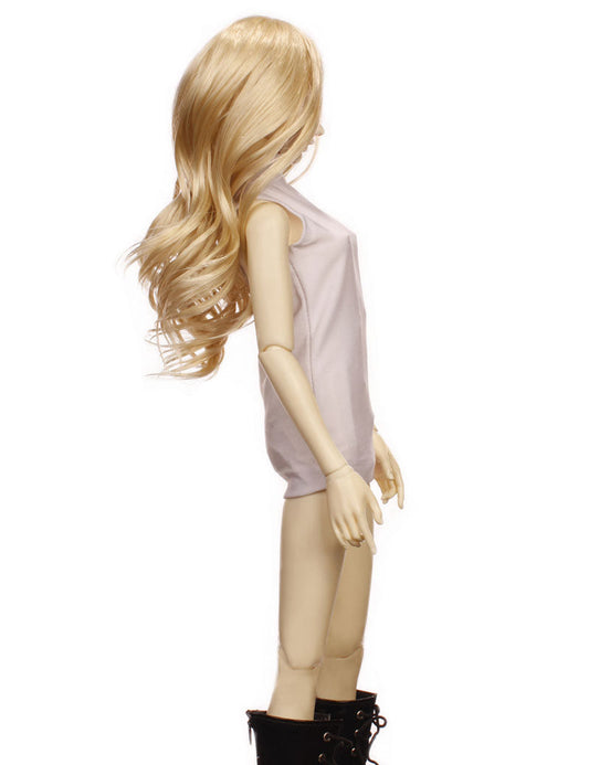 人形のウィッグ W-653 プラチナブロンド 無欠のウィッグセレクションとスタイリングを備え、あなたの人形に魅力的な可愛らしさと個性を注入します