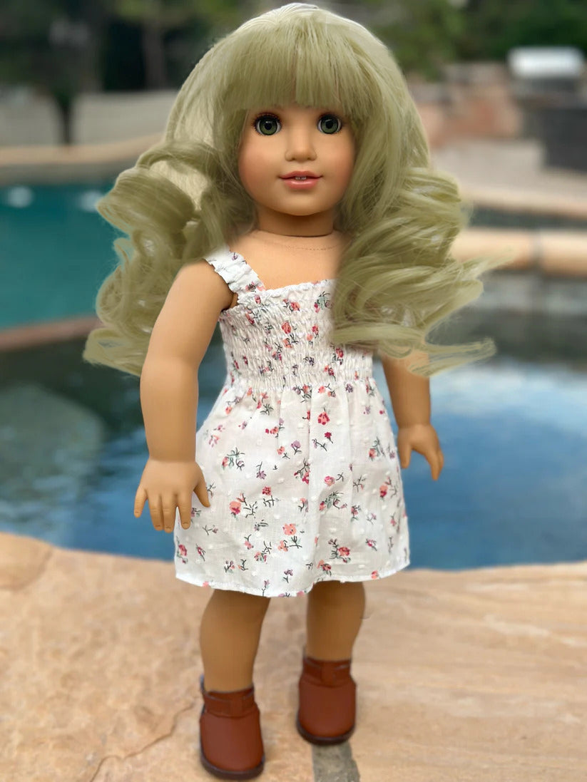 Wigs2you WD40-021 6インチ ブロンド カーリードール用ウィッグ | リボーンドール、BJDドール用耐熱・耐炎性人工毛