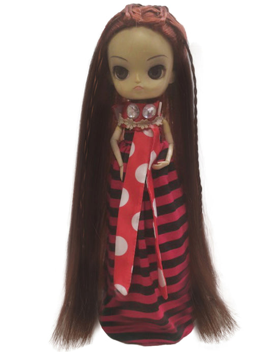 Wigs2you WD40-024 14インチ ダークオーバーン 合成ドール用ウィッグ | 耐熱性・難燃性 BJD・リボーンドール用