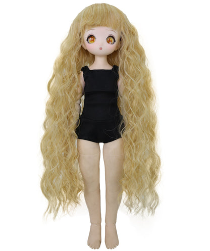 Wigs2you WD40-028 ドールヘアウィッグ、1/3サイズ BJDドール用ウィッグ ライトブロンド カーリー 14インチ 合成繊維
