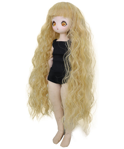 Wigs2you WD40-028 ドールヘアウィッグ、1/3サイズ BJDドール用ウィッグ ライトブロンド カーリー 14インチ 合成繊維