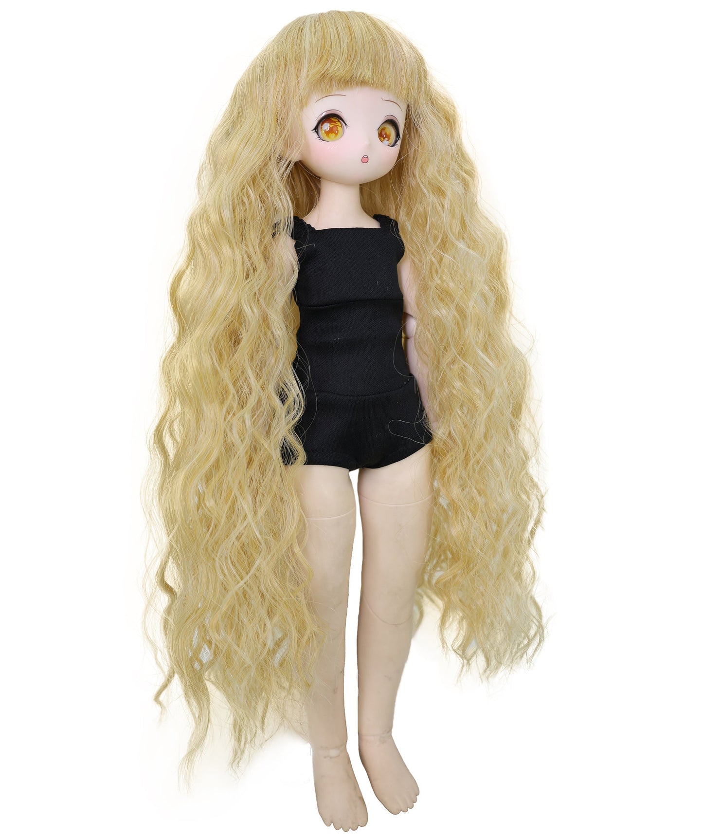 Wigs2you WD40-028 ドールヘアウィッグ、1/3サイズ BJDドール用ウィッグ ライトブロンド カーリー 14インチ 合成繊維