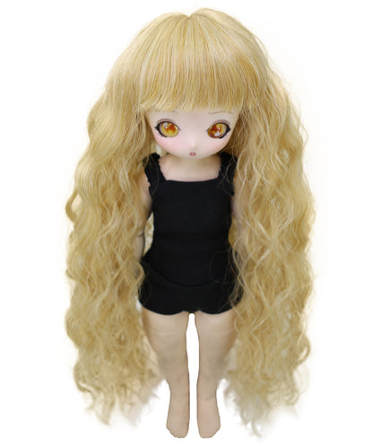 Wigs2you WD40-028 ドールヘアウィッグ、1/3サイズ BJDドール用ウィッグ ライトブロンド カーリー 14インチ 合成繊維