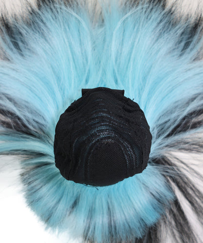 Wigs2you WD40-030 ブラック＆ブルー 7インチ BJD ドール用ウィッグ - 耐熱性フリンジスタイル合成毛 標準キャップ付き