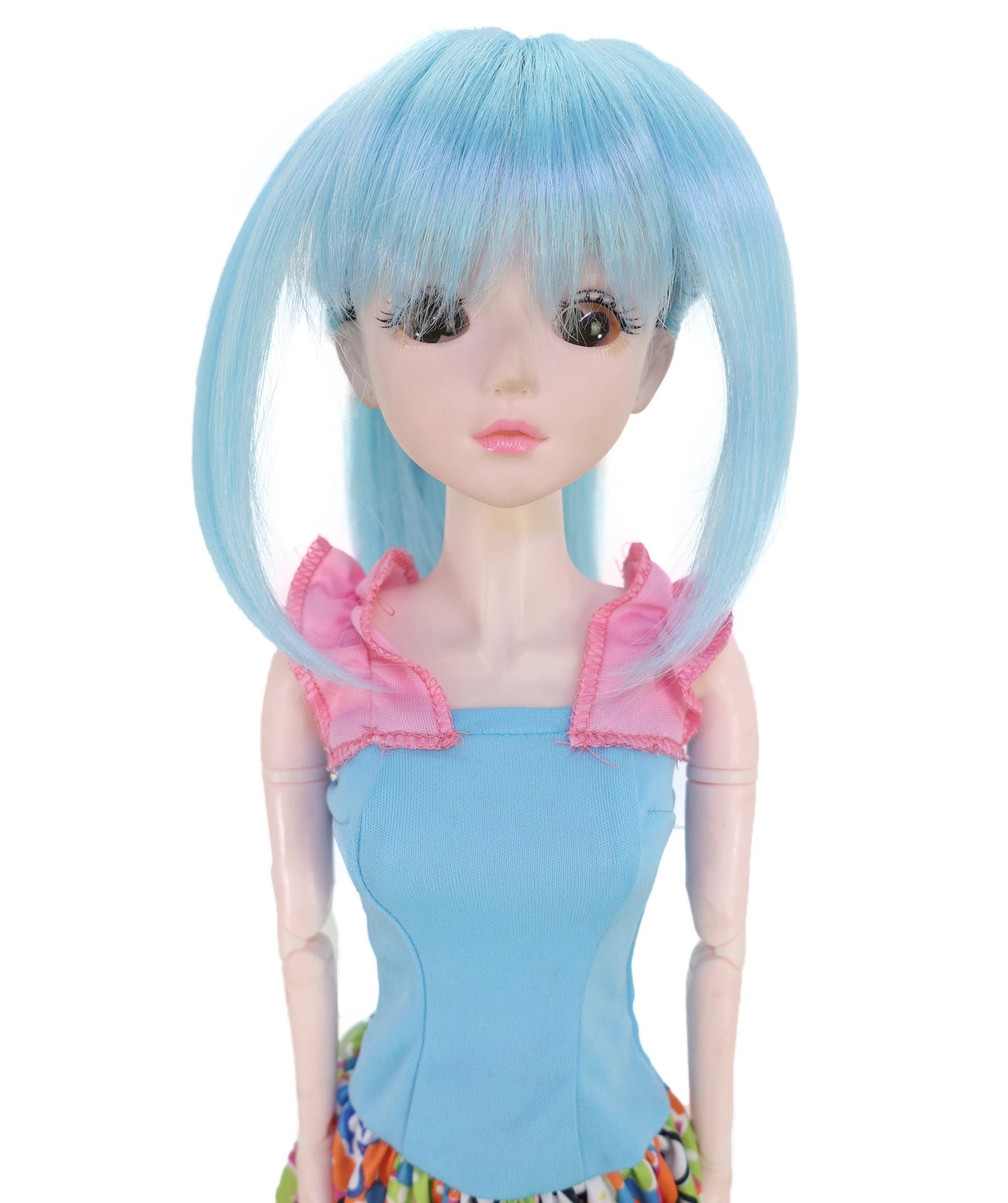 Wigs2you WD40-032 ライトブルー ツインテール ドール用ウィッグ - 10インチ 耐熱性 人工毛 BJDフィギュア＆ドレスアッププレイ用