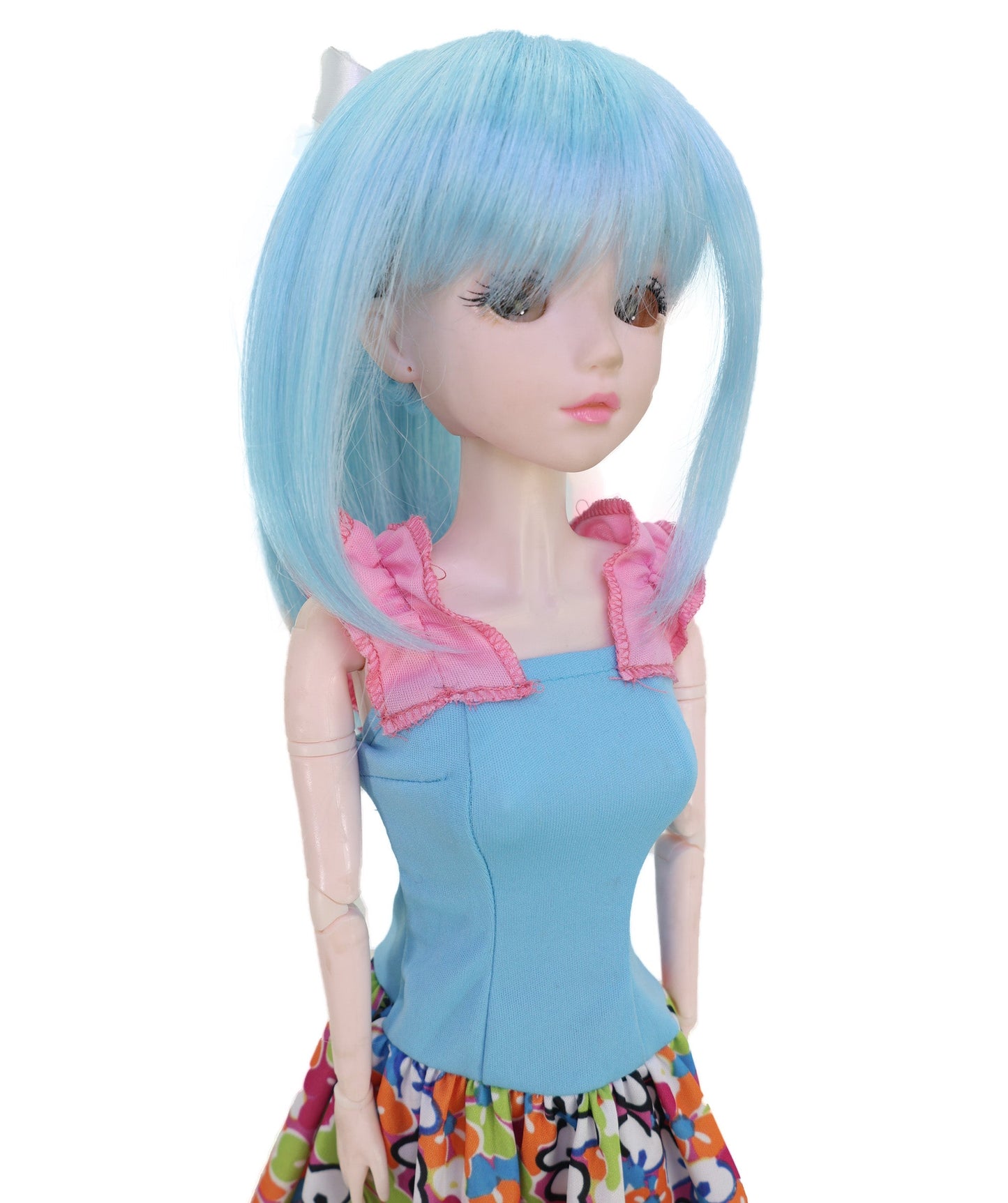 Wigs2you WD40-032 ライトブルー ツインテール ドール用ウィッグ - 10インチ 耐熱性 人工毛 BJDフィギュア＆ドレスアッププレイ用