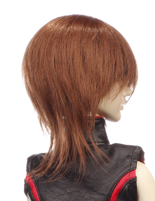 カジュアルなショートスタイルのアウトワードウェービースタイルの人形のウィッグ W-639 ミディアムオーバンで 柔らかな髪を明るくしました