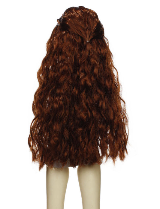 自然なウェービースタイルのロングヘアの人形のウィッグ W-672ブリックブロンドの色