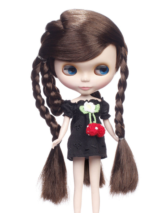 長くてまっすぐな可愛らしい三つ編みのスタイルの人形のウィッグ B-106 創造的で美しいデザイン