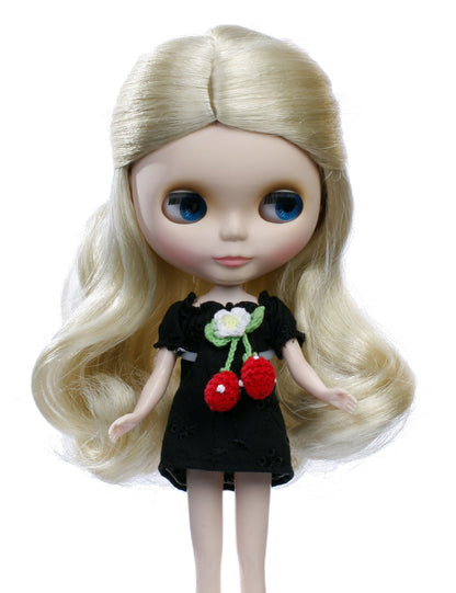 柔らかくてふんわりとしたウェーブのスタイルの中くらいの人形のウィッグ B-110、顔の形を引き立て、シンプルでも素晴らしい