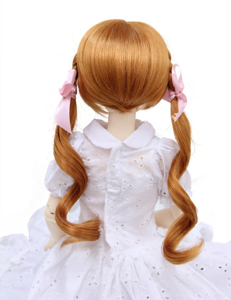 かわいいリボンとウェービーポニーテール WD60-002 ドールウィッグ ゴールデンの色