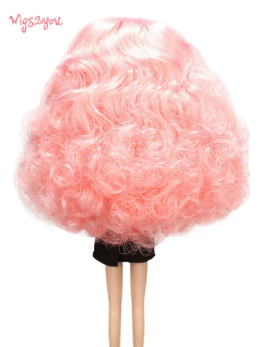ドールウィッグデライト 可愛さのショーケース B-136 ネオンピンクのビッグでふわふわのスタイル