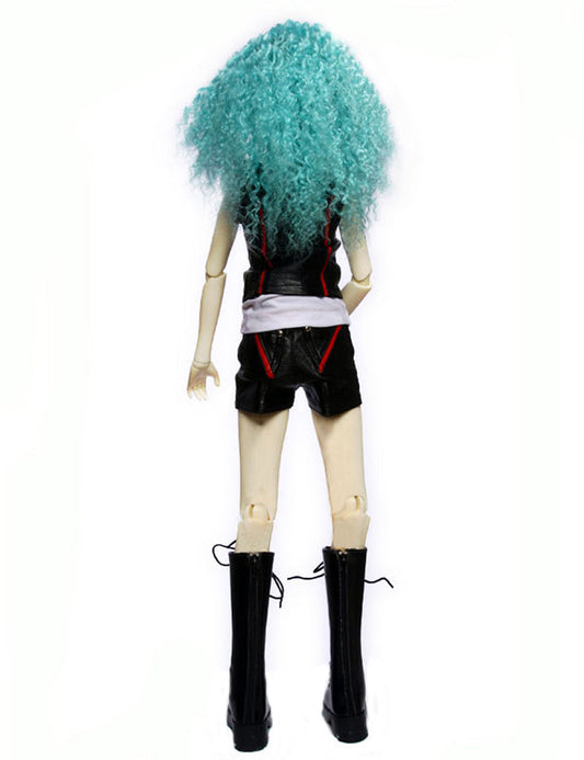 スリックでスムースなバングを備えた中くらいのウェービースタイルの人形のウィッグ W-603、サイド全体にレイヤーカットされ、自然なカールが最大ボリュームを実現