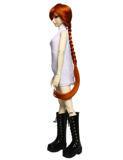 超ロングのベラビンデスタイルの人形のウィッグ W-615、アーシーオレンジで、「カンフー」のシンプルな素晴らしいスタイル。