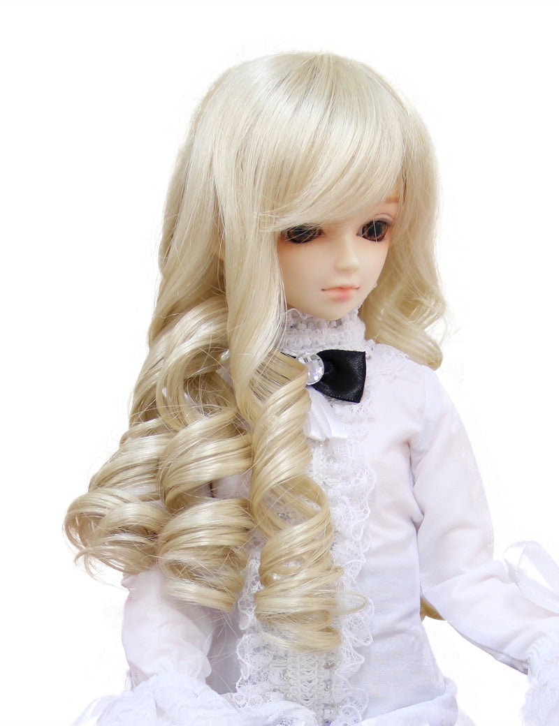 プリンセススタイルのカーリーダッチドールウィッグ W-644 プラチナブロンドの色