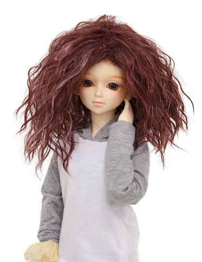 ミディアムカーリー ドールウィグ WD60-018 ドールウィッグアートの世界に飛び込み、ミニチュアの傑作を制作してドールを個性的でキュートな創作物に変える、個性を爆発させる