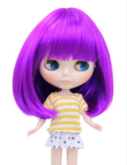 BDドールウィッグ 頭を包み込む大きなワンカールボブスタイルです ツヤツヤサラサラ！ B-154