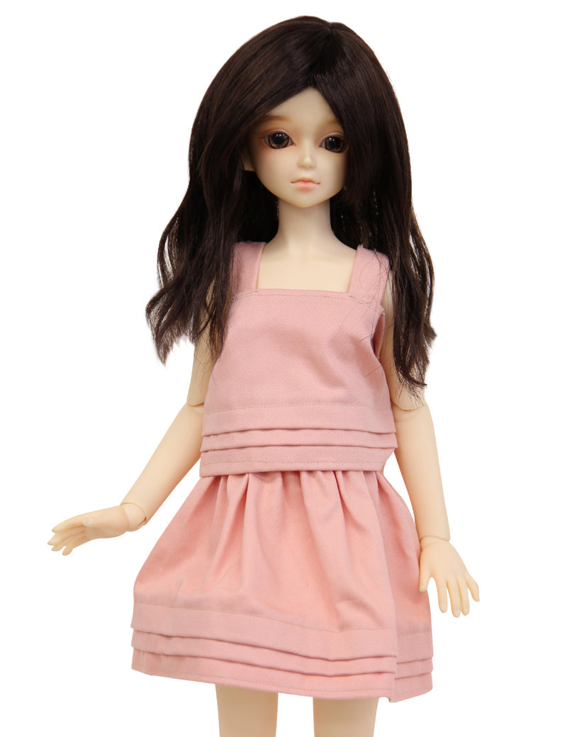 ミディアムロングウェービー WD60-027 ドールウィッグ ブラウンの色