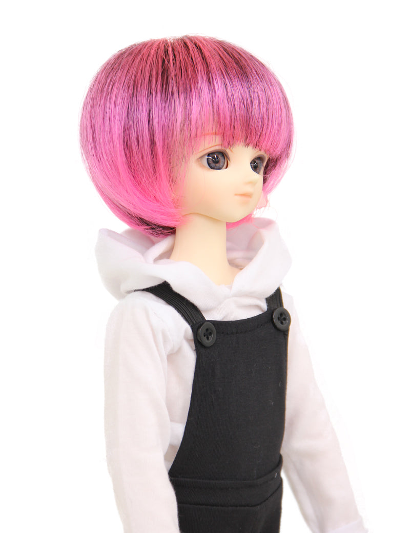 ショートボブカット シルキーヘアスタイルのドールウィッグ WD40-002 トランスフォーメーション究極ガイド 手作りのウィッグ選択とスタイリングを通じて、あなたのドールに個性と美しさを注入