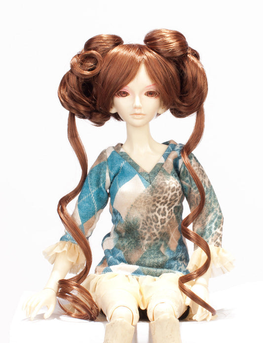 トレズの大きなバンに大きなカールがある人形のウィッグ W-713 ミディアムオーバンの色