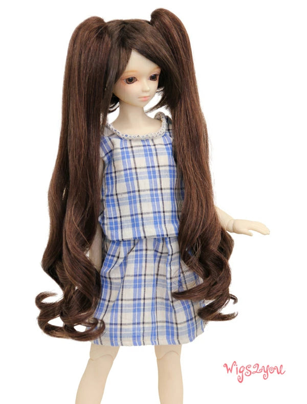 ロングヘアピース ポニーテール 2個セット WD60-022 ドールウィッグ チャコール ゴールデン オーバン ミックスの色, ポニーテール / ヘアピース / SD60 / スーパードルフィー / オリジナル / 人気商品 / 写真撮影に最適 / BJD / おもちゃ