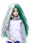 Limited Edition : It is a two-toned long wavy style in white and green.Natural wave go with any costume and looks glamorous in any where.
