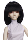 Blunt thick bangs  medium bob style.The bangs has been cut at the eyes level to catapulted the  face shape beautifully.
